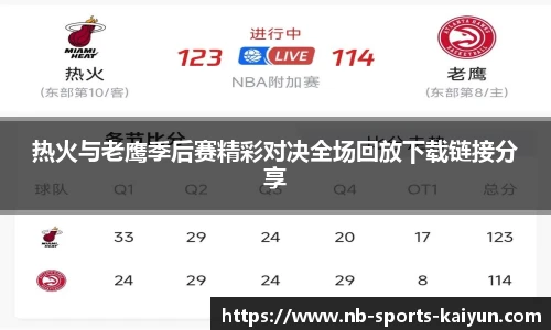 热火与老鹰季后赛精彩对决全场回放下载链接分享